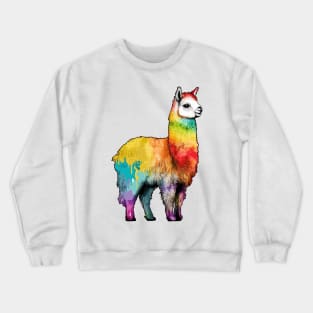 Alpaca Llama Rainbow Crewneck Sweatshirt